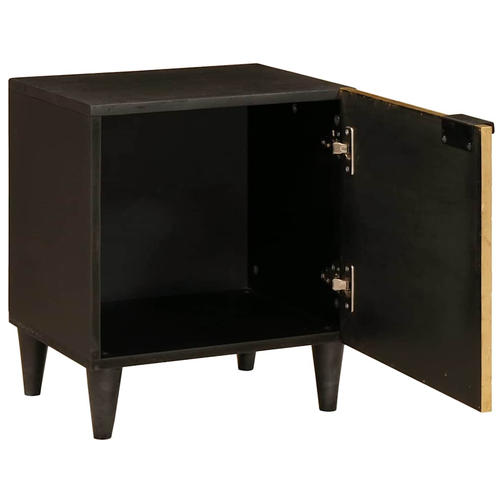 Bedside Cabinet 2 pcs Black and Gold 40 x 33 x 46 cm