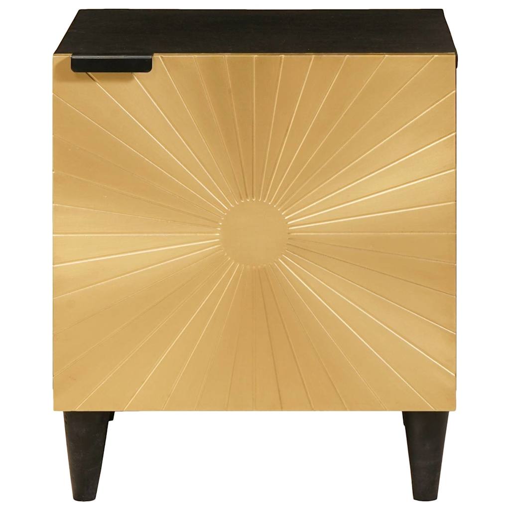 Bedside Cabinet 2 pcs Black and Gold 40 x 33 x 46 cm