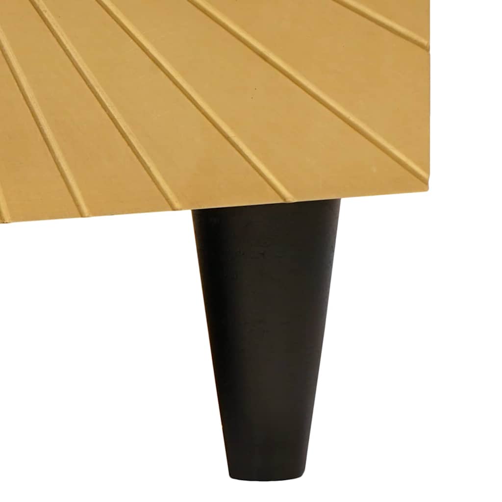 Coffee Table Black and Gold 80 x 50 x 40 cm Engineered Wood