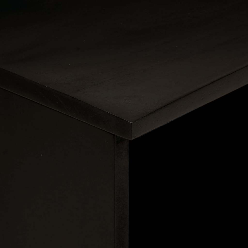 Bedside Cabinet Black and Gold 40 x 33 x 46 cm Engineered Wood