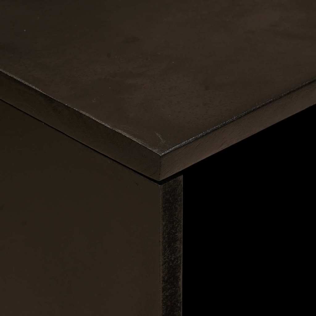 Bedside Table Black and Gold 50 x 33 x 62 cm Engineered Wood