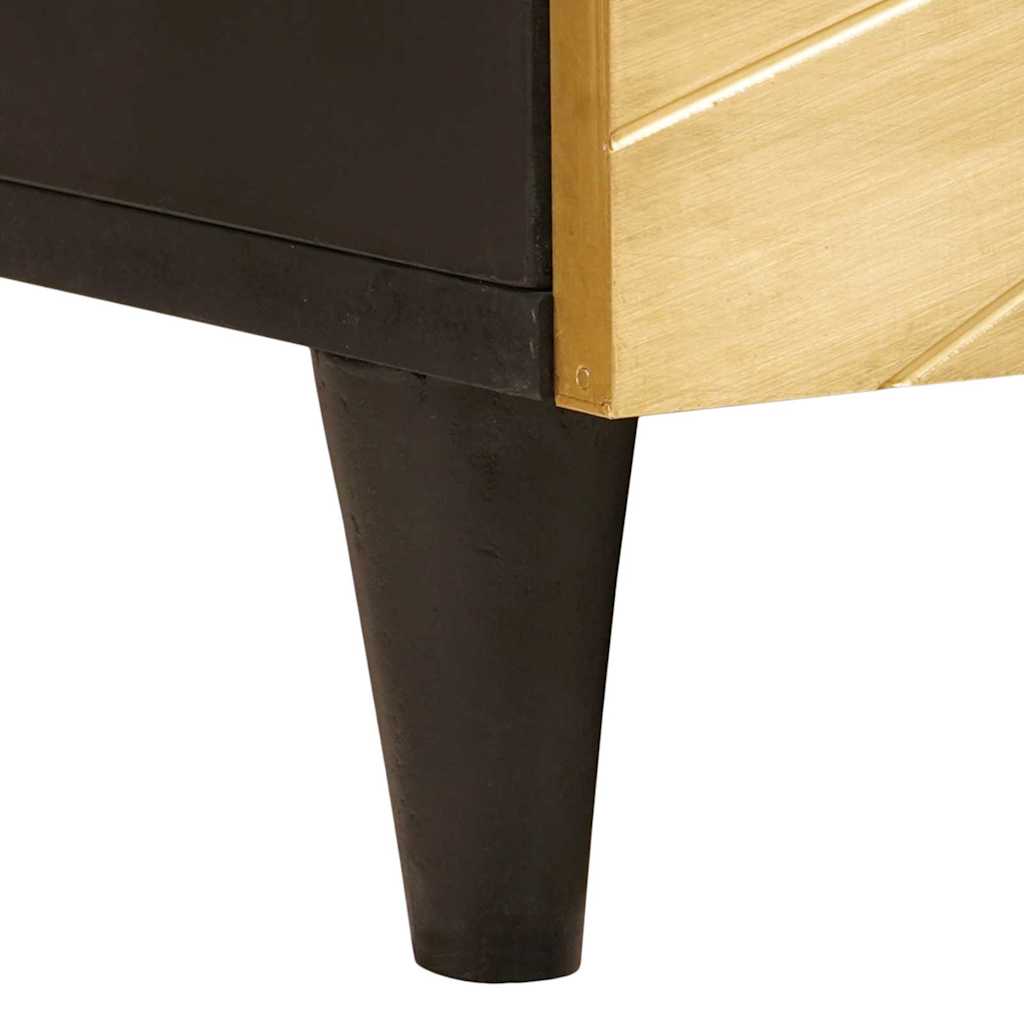 Coffee Table Black and Gold 100 x 54 x 40 cm Engineered Wood