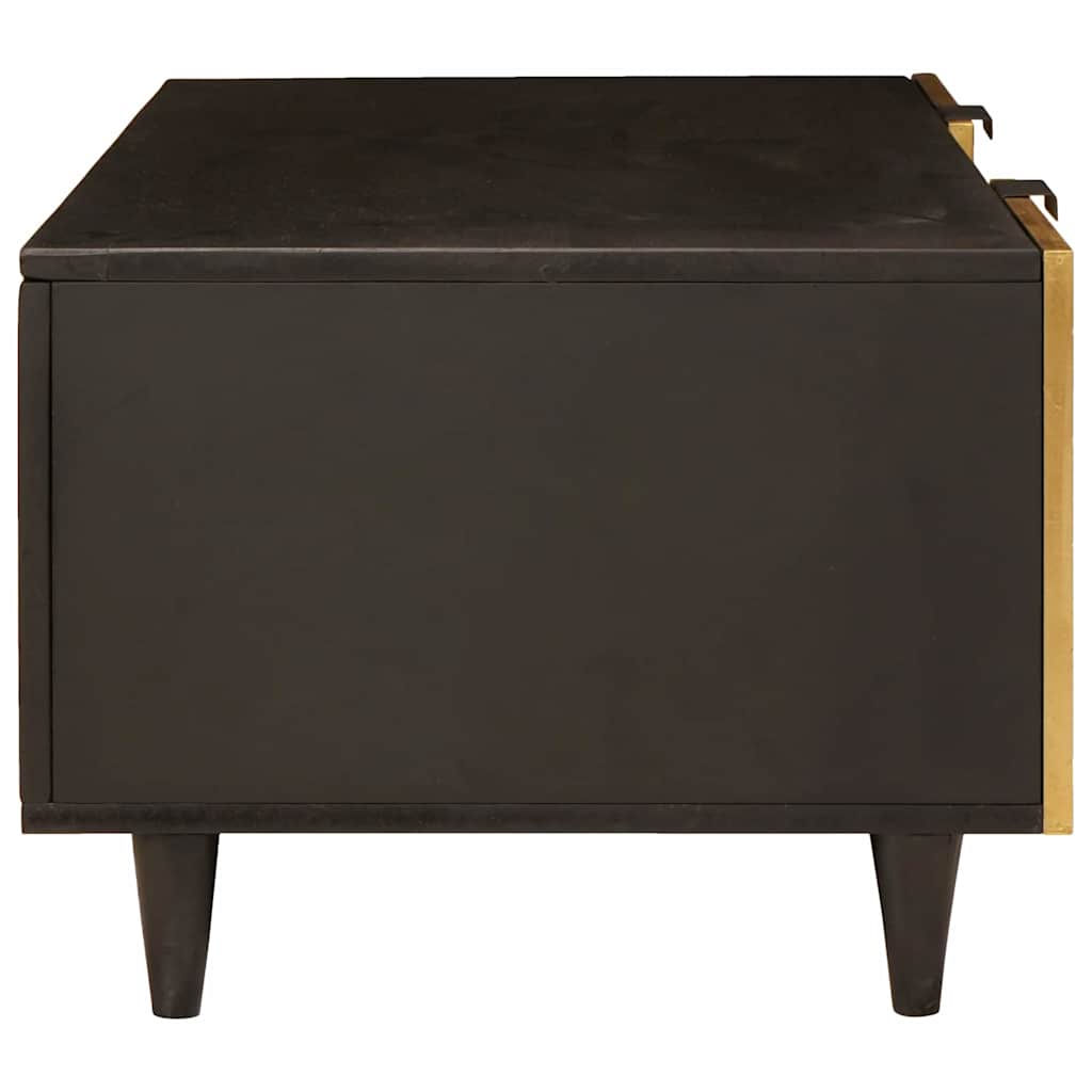 Coffee Table Black and Gold 100 x 54 x 40 cm Engineered Wood