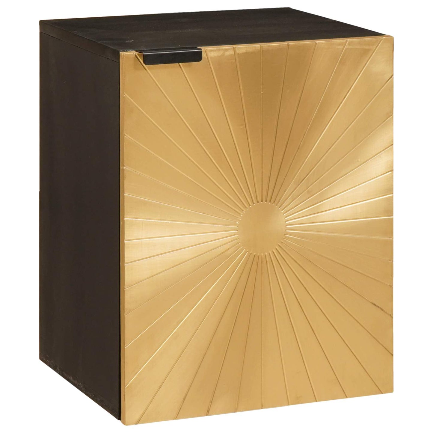 Bathroom Cabinet with Shelf Black and Gold 38 x 33 x 48 cm