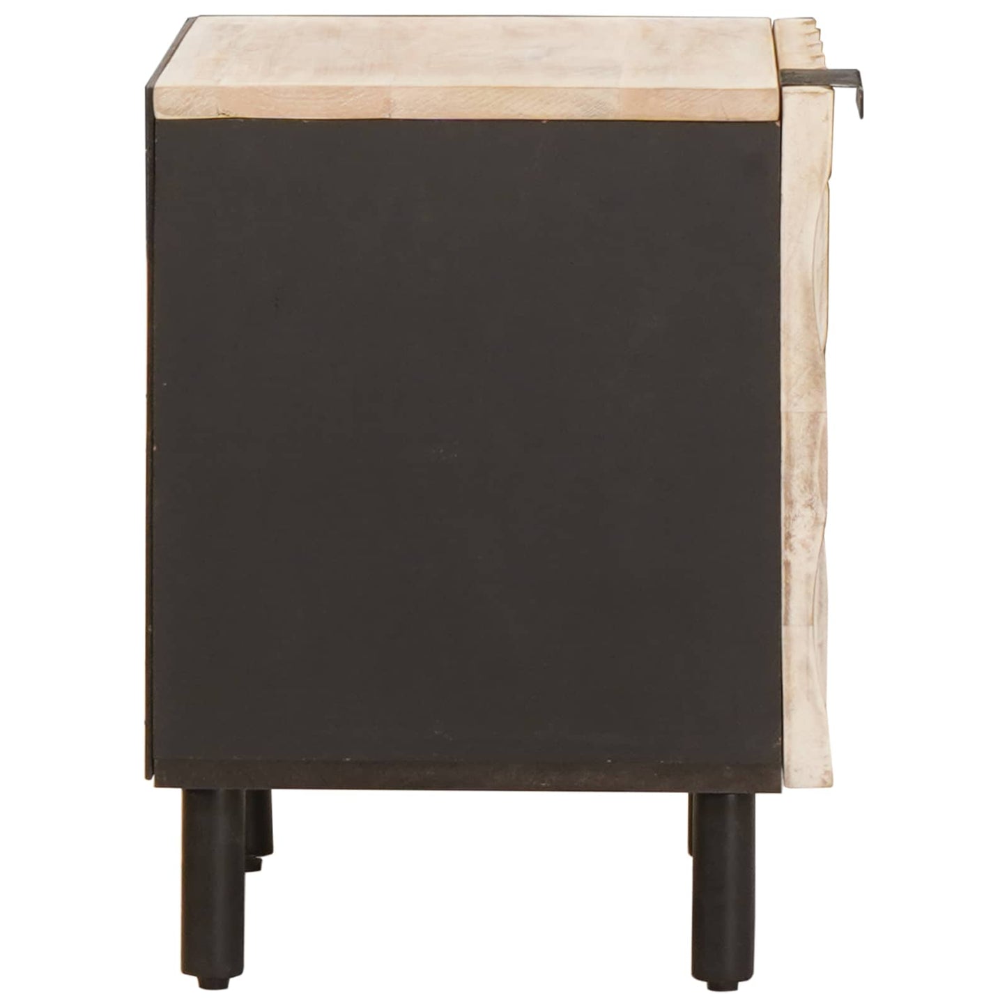 Bedside Cabinet 2 pcs White 40 x 33 x 46 cm Solid Mango Wood