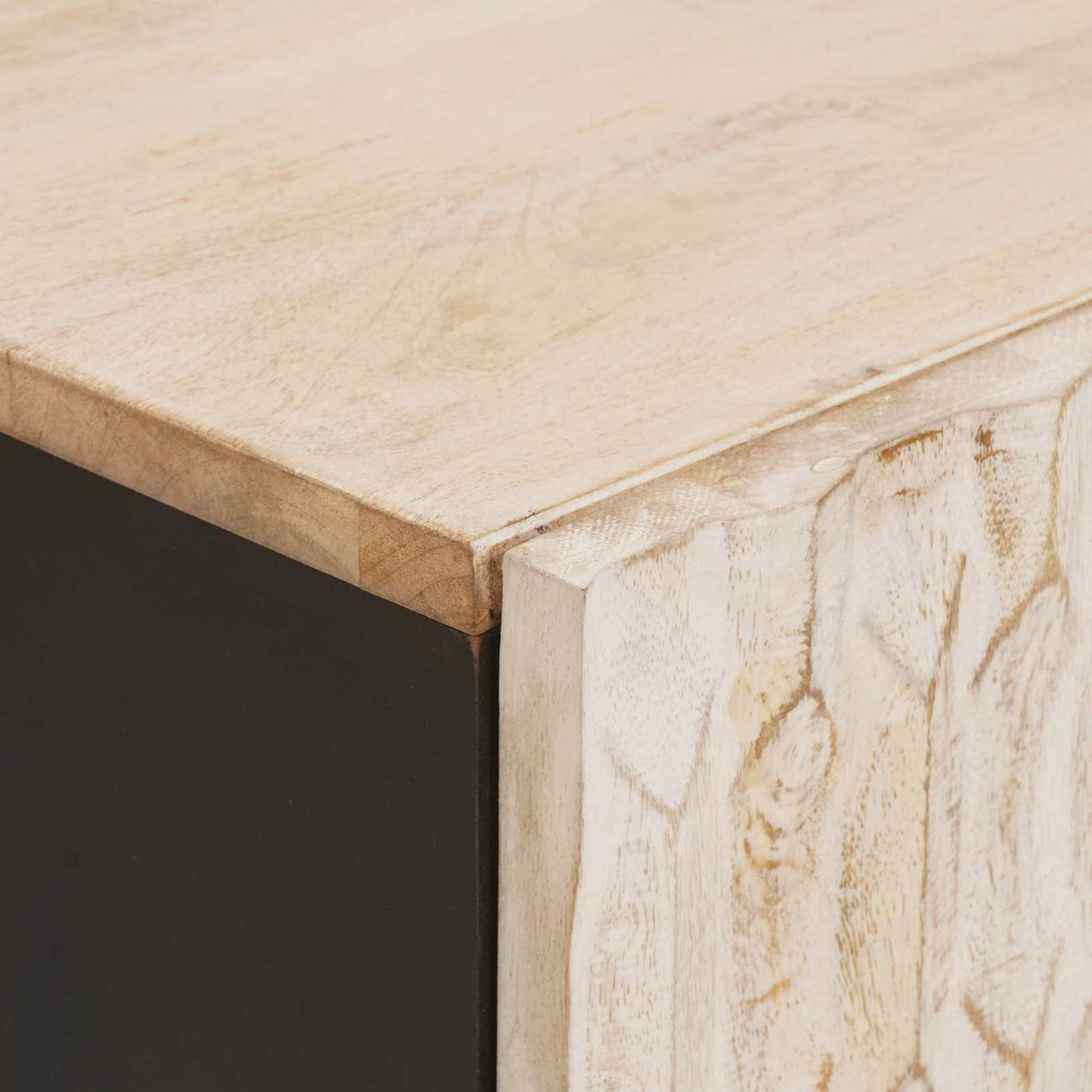 Bedside Cabinet 2 pcs White 40 x 33 x 46 cm Solid Mango Wood