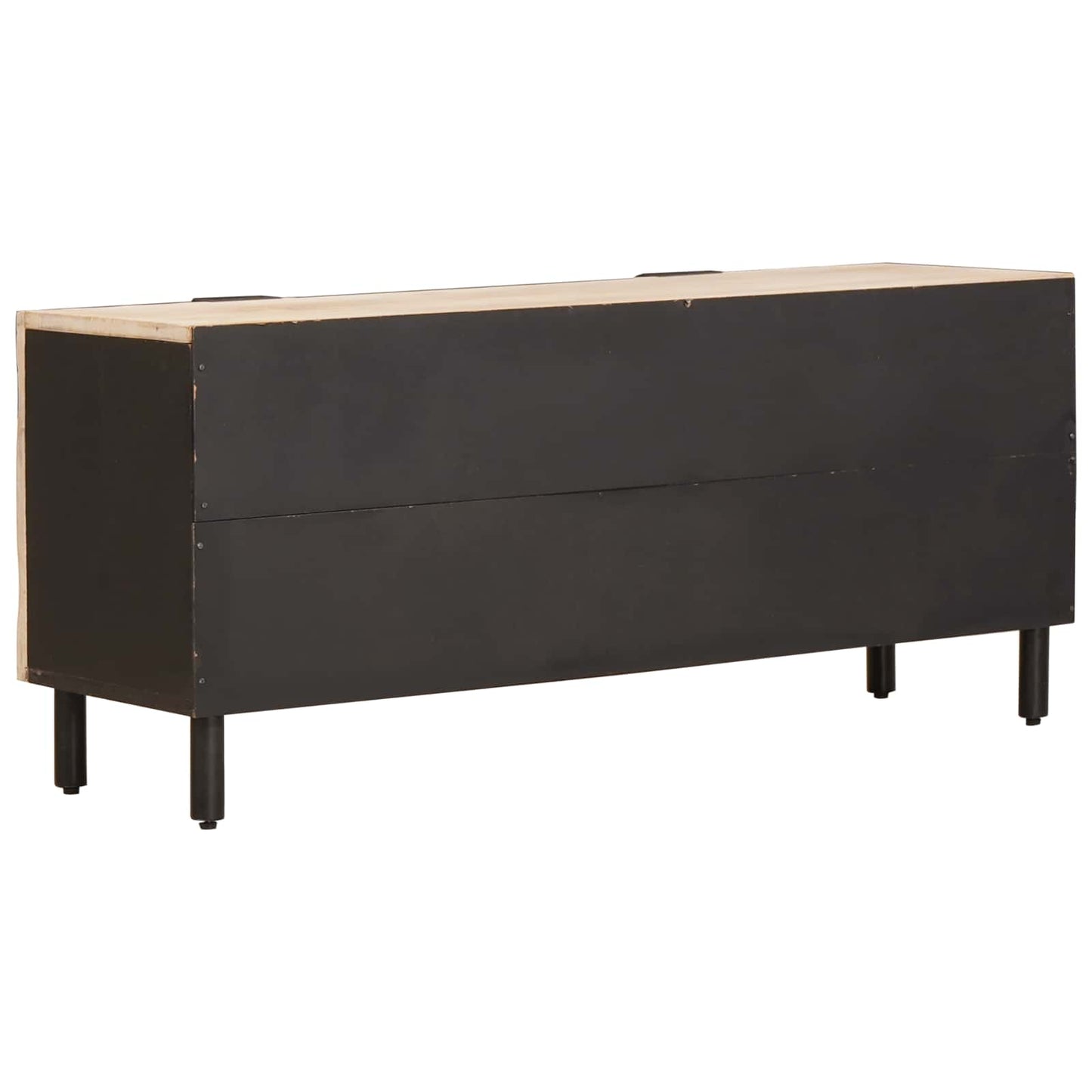 TV Cabinet White Wash Finish 105 x 33 x 46 cm Solid Mango Wood