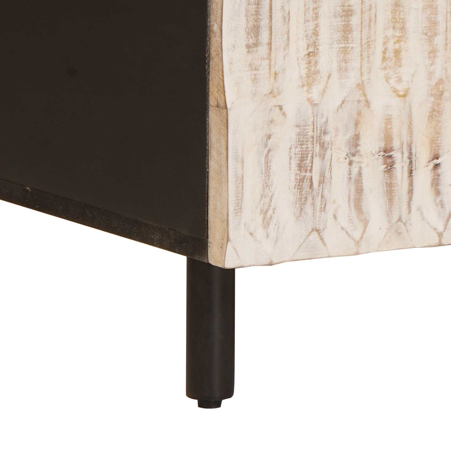 Coffee Table White 80 x 50 x 40 cm Solid Mango Wood