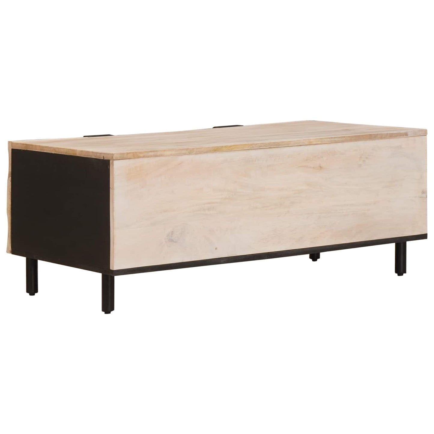 Coffee Table White 100 x 54 x 40 cm Solid Mango Wood