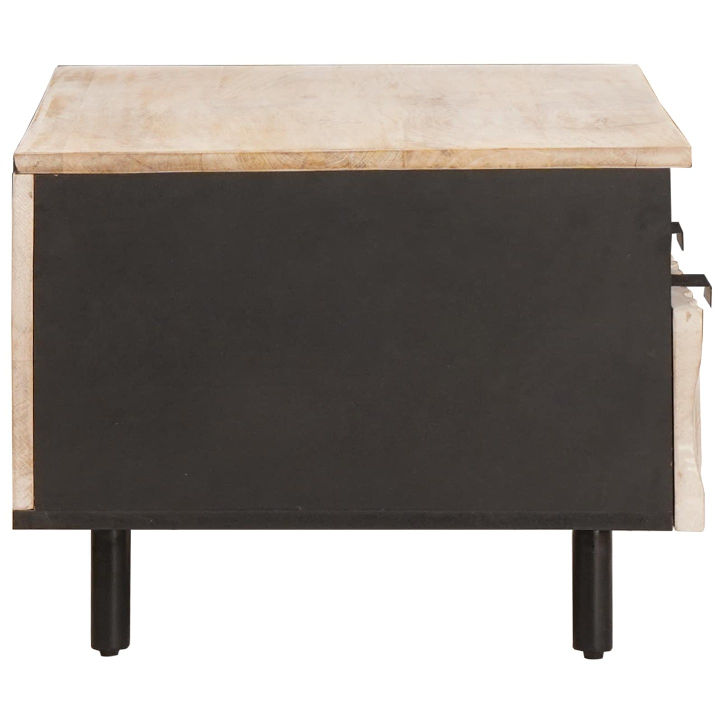 Coffee Table with Drawer White 80 x 54 x 40 cm Solid Mango Wood