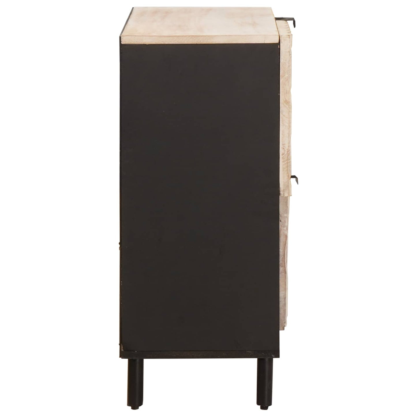Sideboard White Wash Finish 80 x 33 x 75 cm Solid Mango Wood