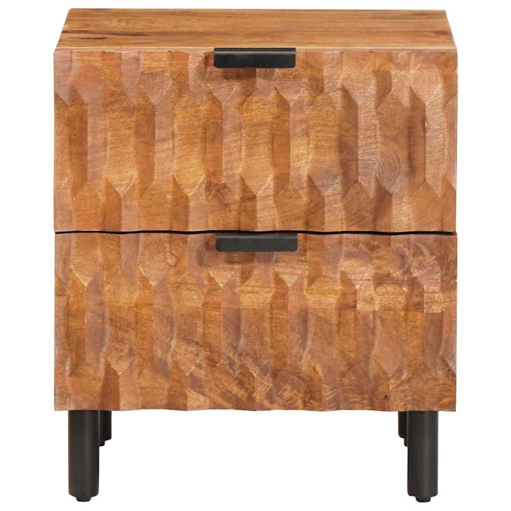 Bedside Cabinet 2 pcs Brown 40 x 33 x 46 cm Solid Mango Wood
