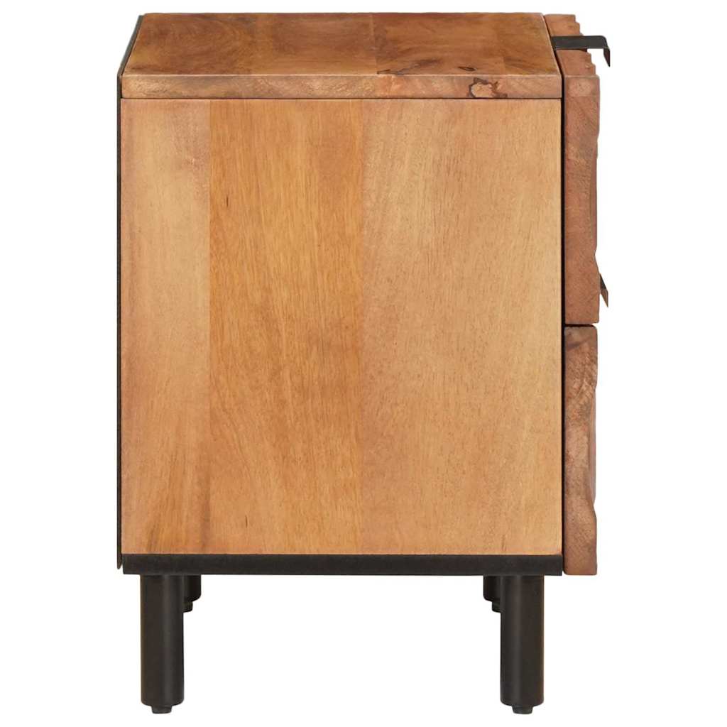 Bedside Cabinet 2 pcs Brown 40 x 33 x 46 cm Solid Mango Wood