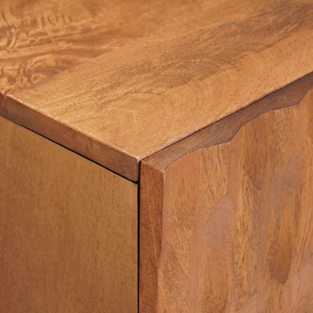 TV Cabinet with Shelf Acacia Brown Finish 105 x 33 x 46 cm