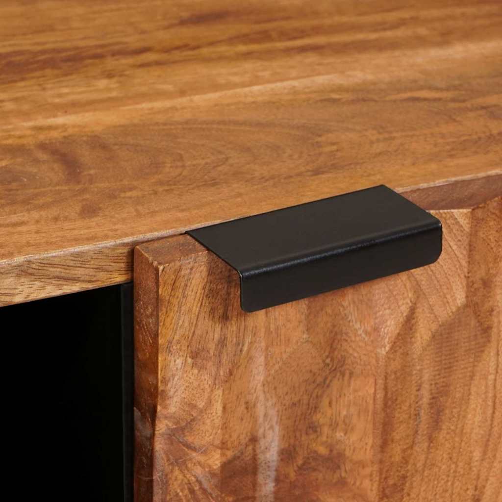 TV Cabinet with Shelf Acacia Brown Finish 105 x 33 x 46 cm