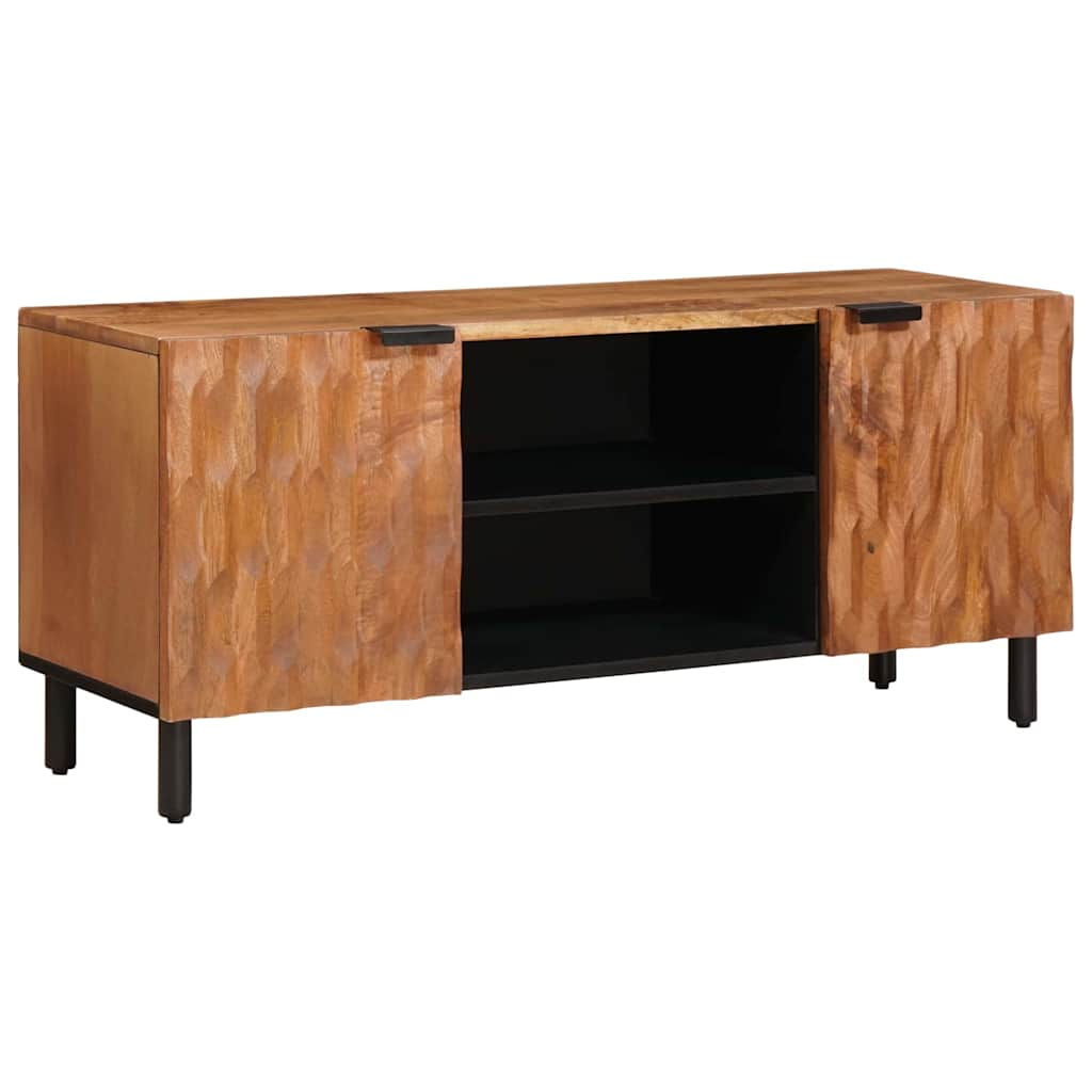 TV Cabinet with Shelf Acacia Brown Finish 105 x 33 x 46 cm