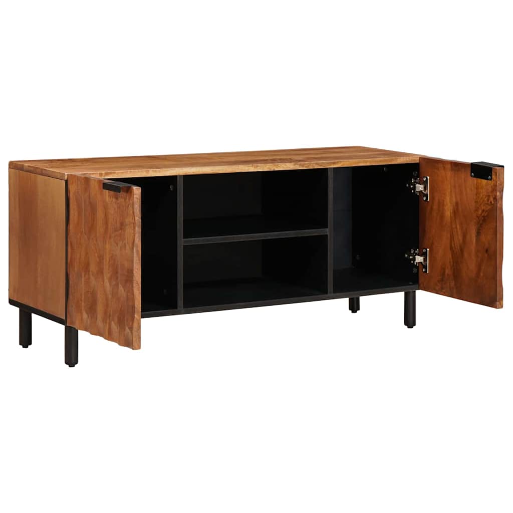 TV Cabinet with Shelf Acacia Brown Finish 105 x 33 x 46 cm