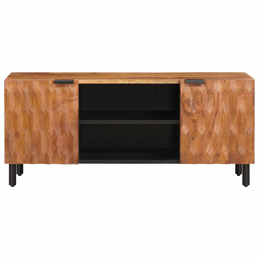 TV Cabinet with Shelf Acacia Brown Finish 105 x 33 x 46 cm