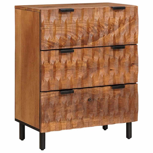 Sideboard Acacia Brown Finish 60 x 33 x 75 cm Solid Mango Wood