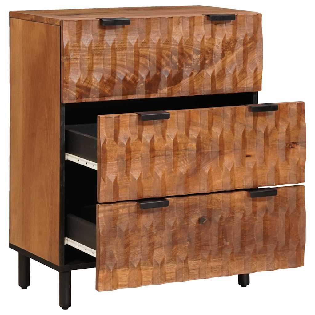 Sideboard 60 x 33 x 75 cm Solid Mango Wood Acacia Brown Finish