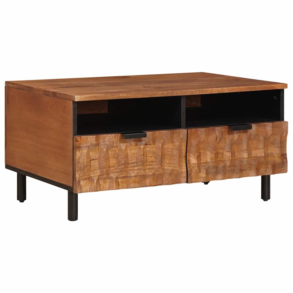 Coffee Table with Drawer Brown 80 x 54 x 40 cm Solid Mango Wood