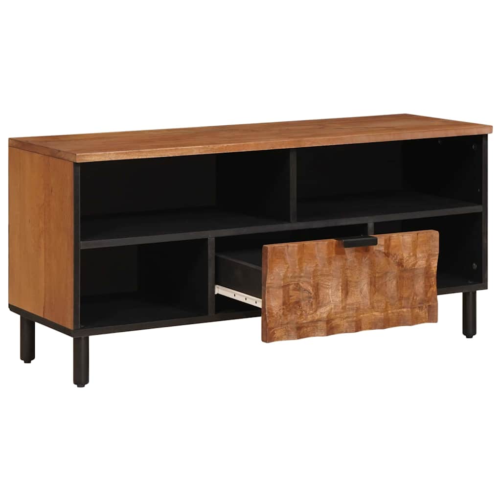 TV Cabinet with Drawer Acacia Brown Finish 100 x 33 x 46 cm