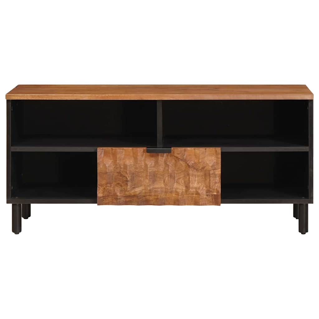 TV Cabinet with Drawer Acacia Brown Finish 100 x 33 x 46 cm