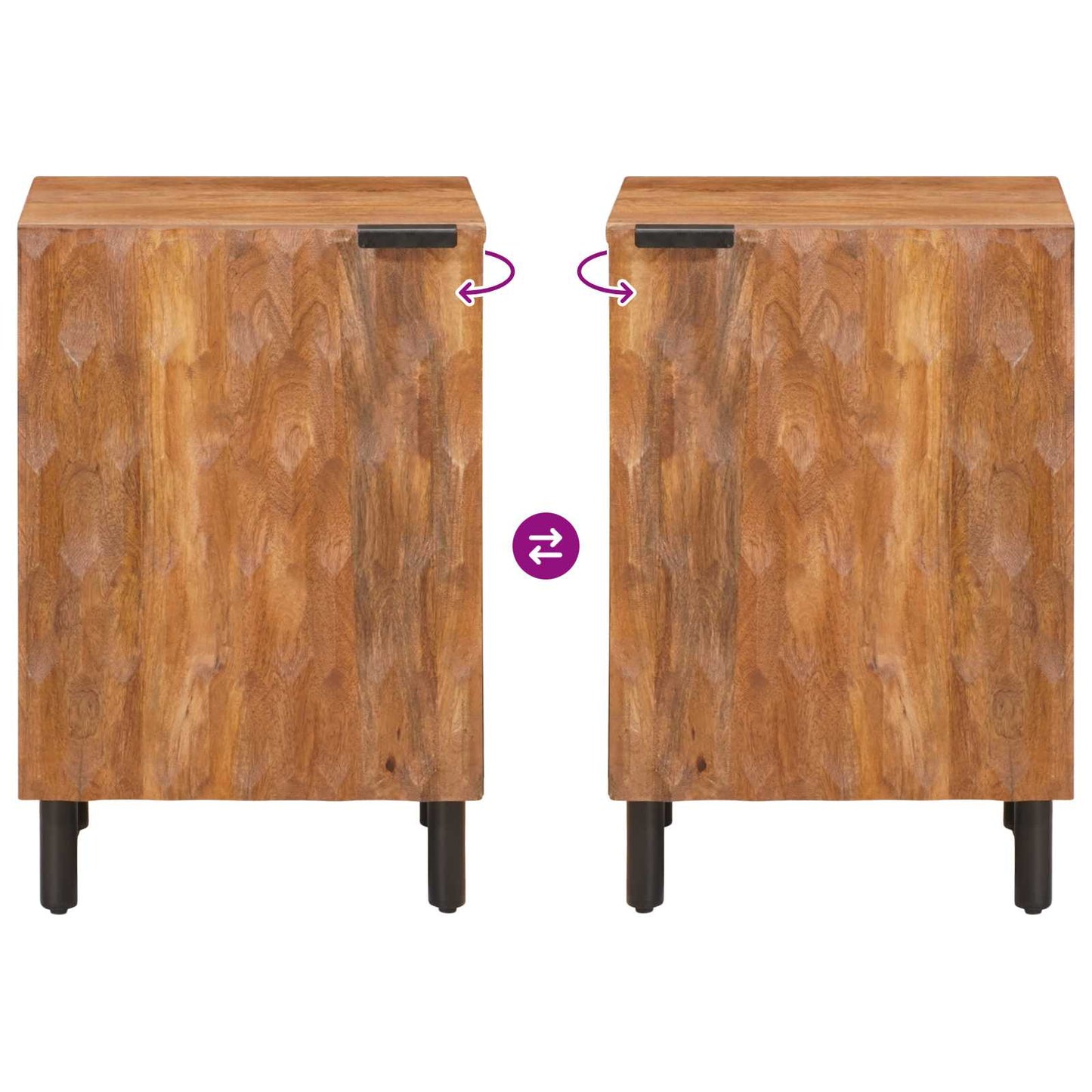 Bathroom Cabinet Brown 38 x 33 x 58 cm Solid Mango Wood