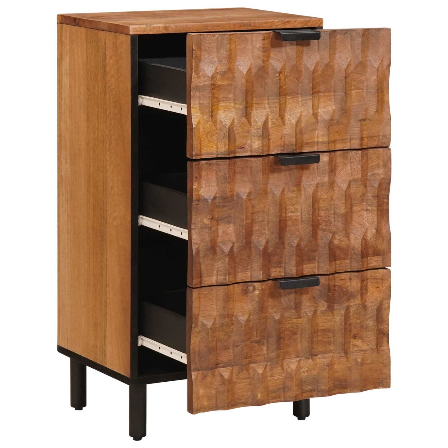 Sideboard Acacia Brown Finish 40 x 33 x 75 cm Solid Mango Wood