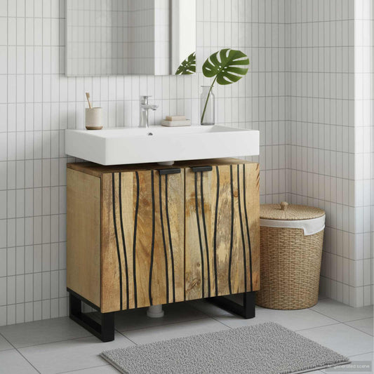 Bathroom Sink Cabinet Brown 62 x 33 x 58 cm Engineered Wood