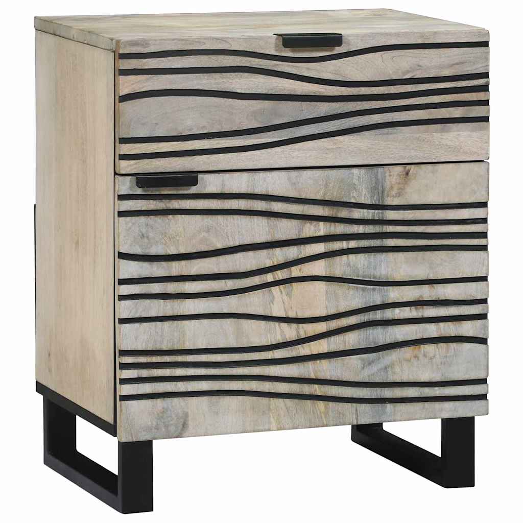 Bedside Cabinet White 50 x 33 x 60 cm Engineered Wood