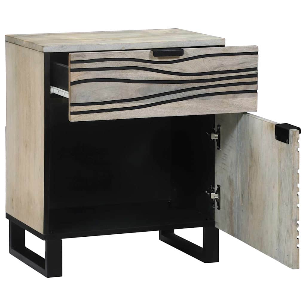 Bedside Cabinet White 50 x 33 x 60 cm Engineered Wood