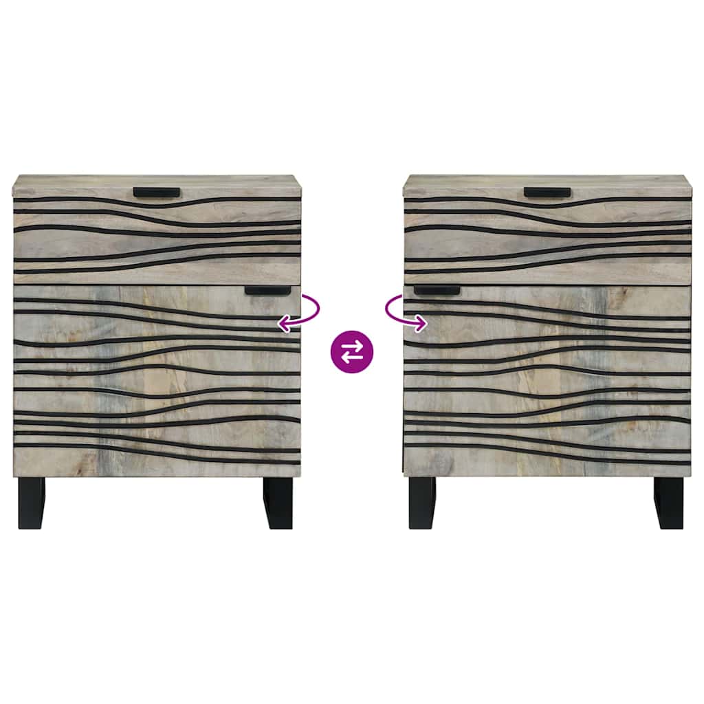 Bedside Cabinet White 50 x 33 x 60 cm Engineered Wood