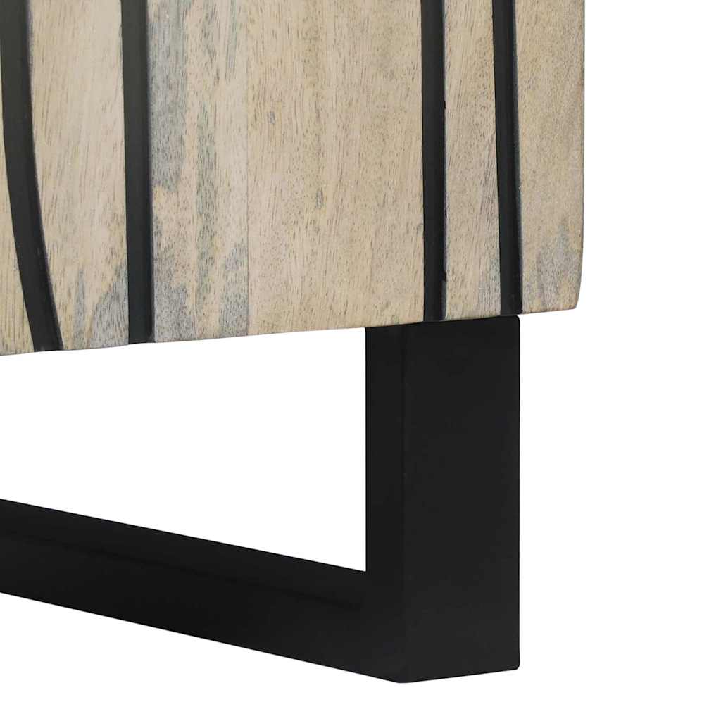 Sideboard White 40 x 33 x 75 cm Solid mango wood