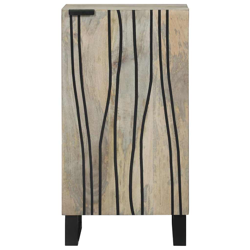 Sideboard White 40 x 33 x 75 cm Solid mango wood