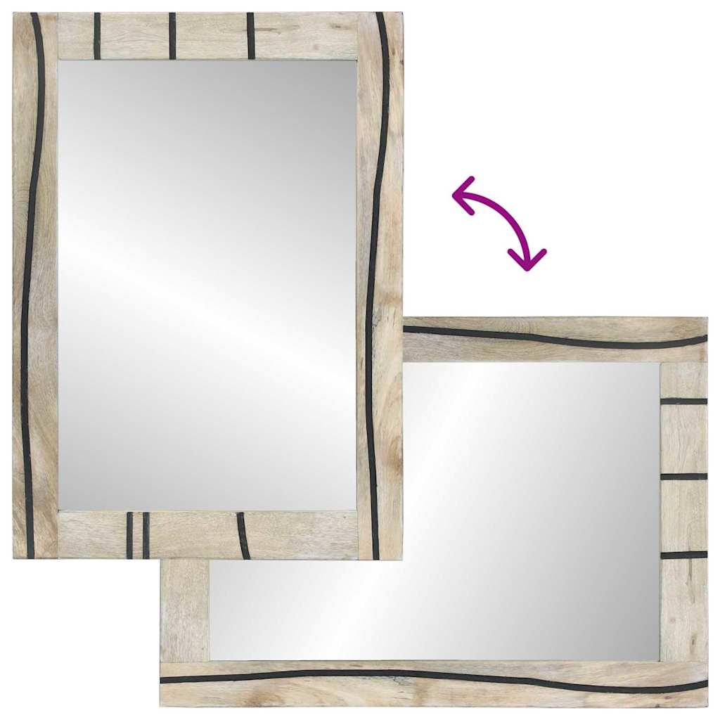 Bathroom Mirror Rectangular with Mirror White 50 x 2.5 x 70 cm