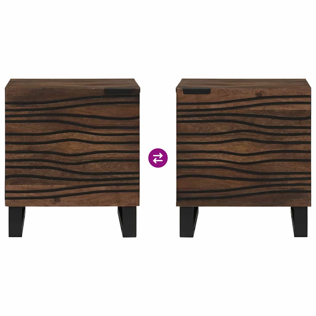 Bedside Cabinet Walnut 40 x 33 x 46 cm Engineered Wood