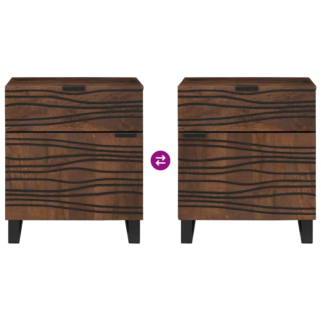 Bedside Cabinet Walnut 50 x 33 x 60 cm Engineered Wood