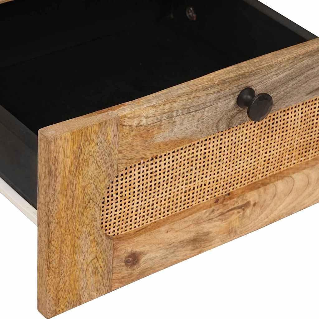 Bedside Cabinet 2 pcs Natural 40 x 33 x 46 cm Solid Mango Wood