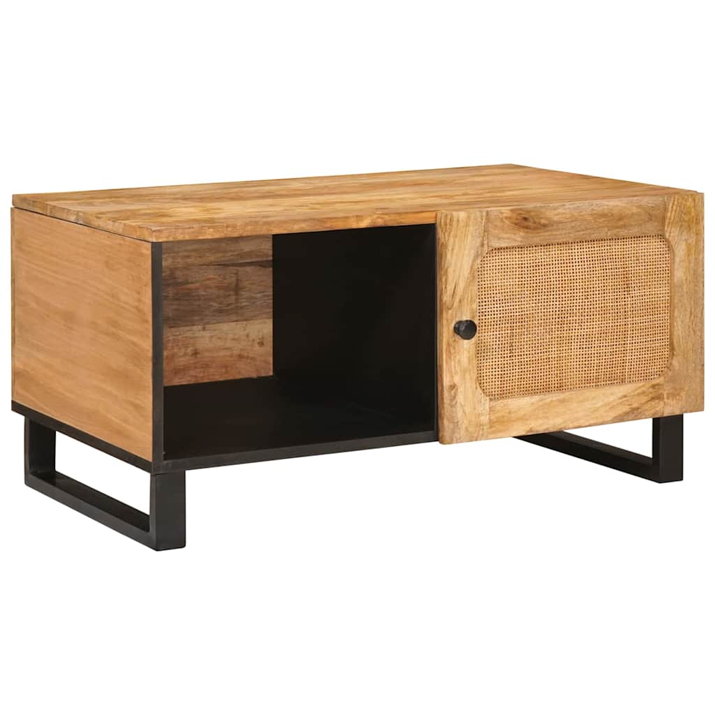 Coffee Table Natural 80 x 50 x 40 cm Solid Mango Wood