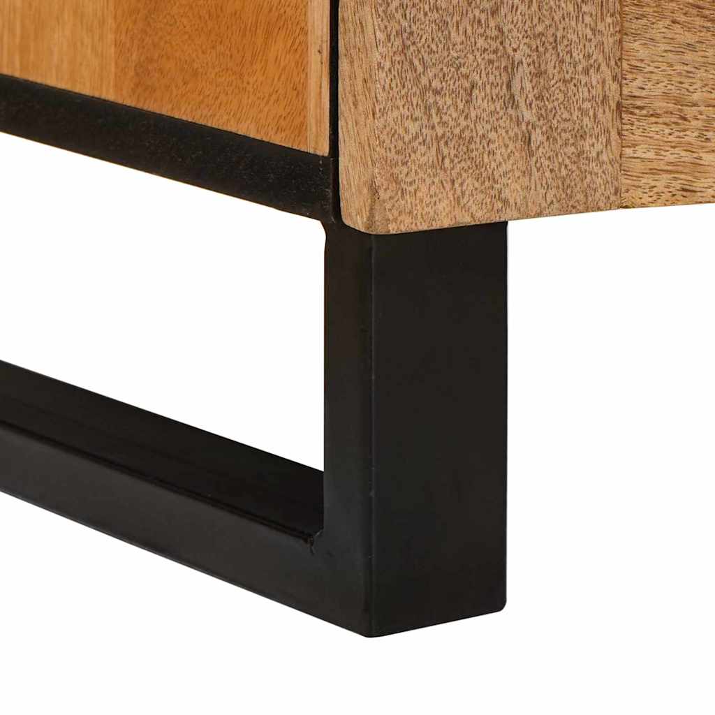 Bedside Cabinet 2 pcs Natural 40 x 33 x 46 cm Solid Mango Wood