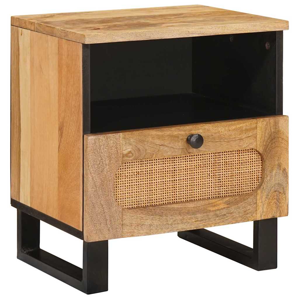 Bedside Cabinet 2 pcs Natural 40 x 33 x 46 cm Solid Mango Wood