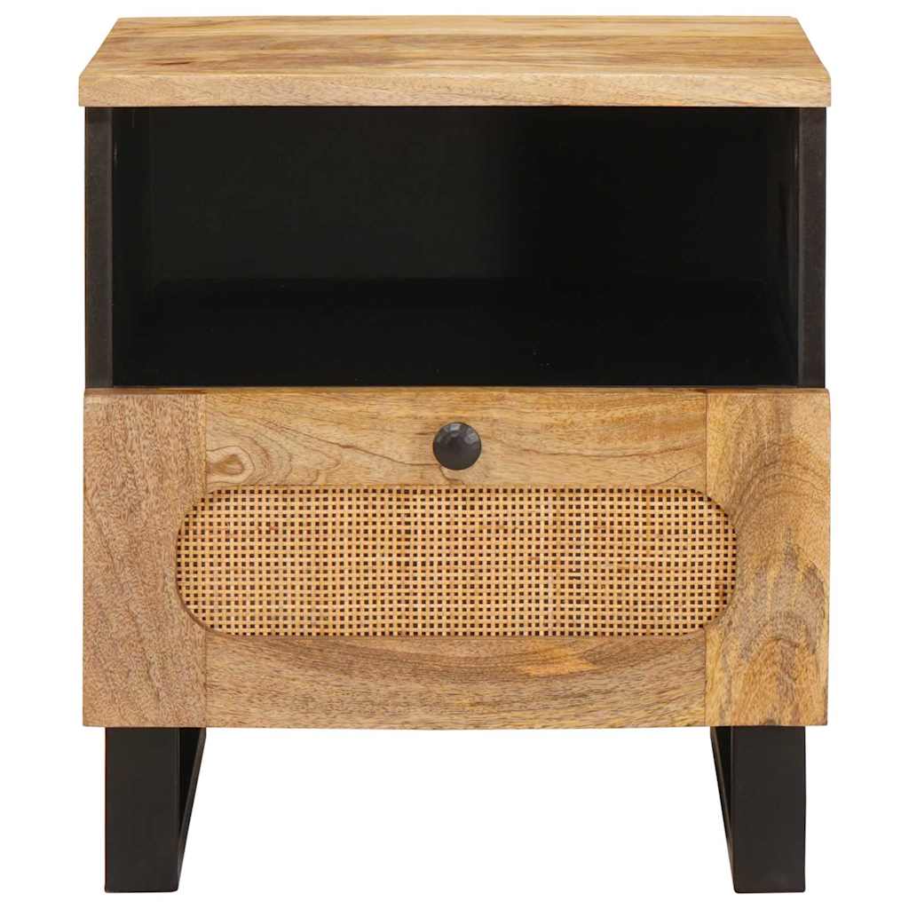 Bedside Cabinet 2 pcs Natural 40 x 33 x 46 cm Solid Mango Wood