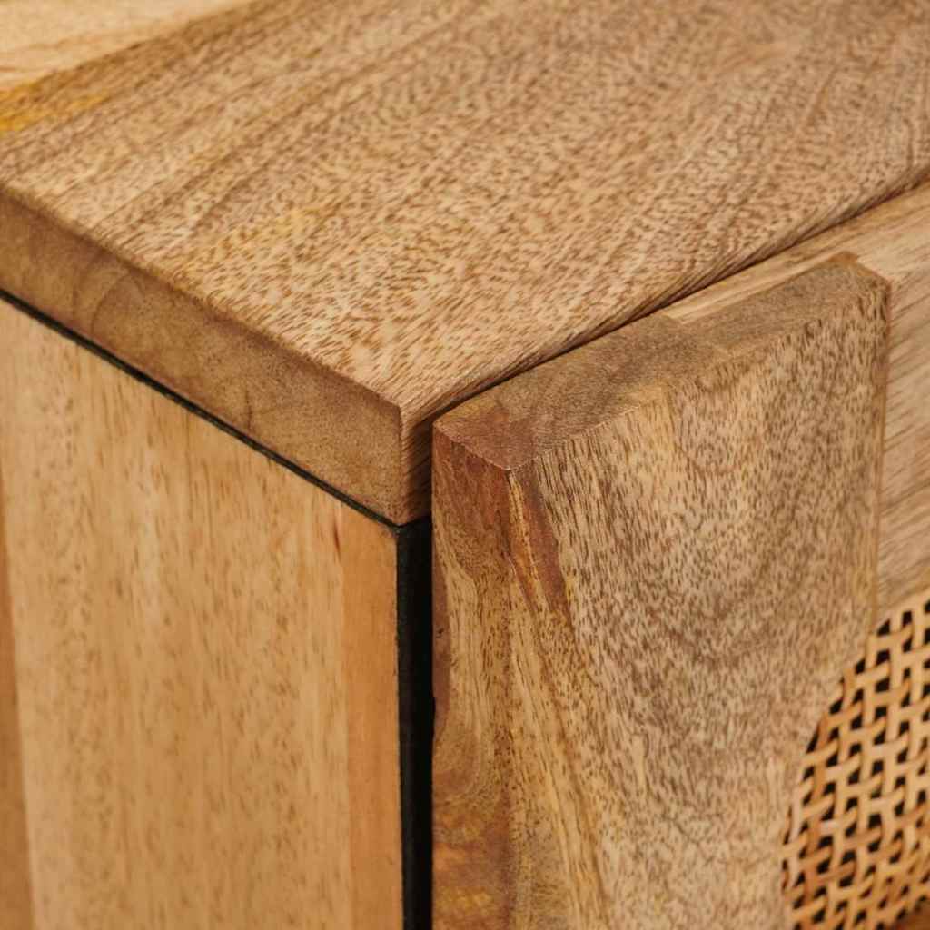 Bedside Cabinet Natural 50 x 33 x 60 cm Solid Mango Wood