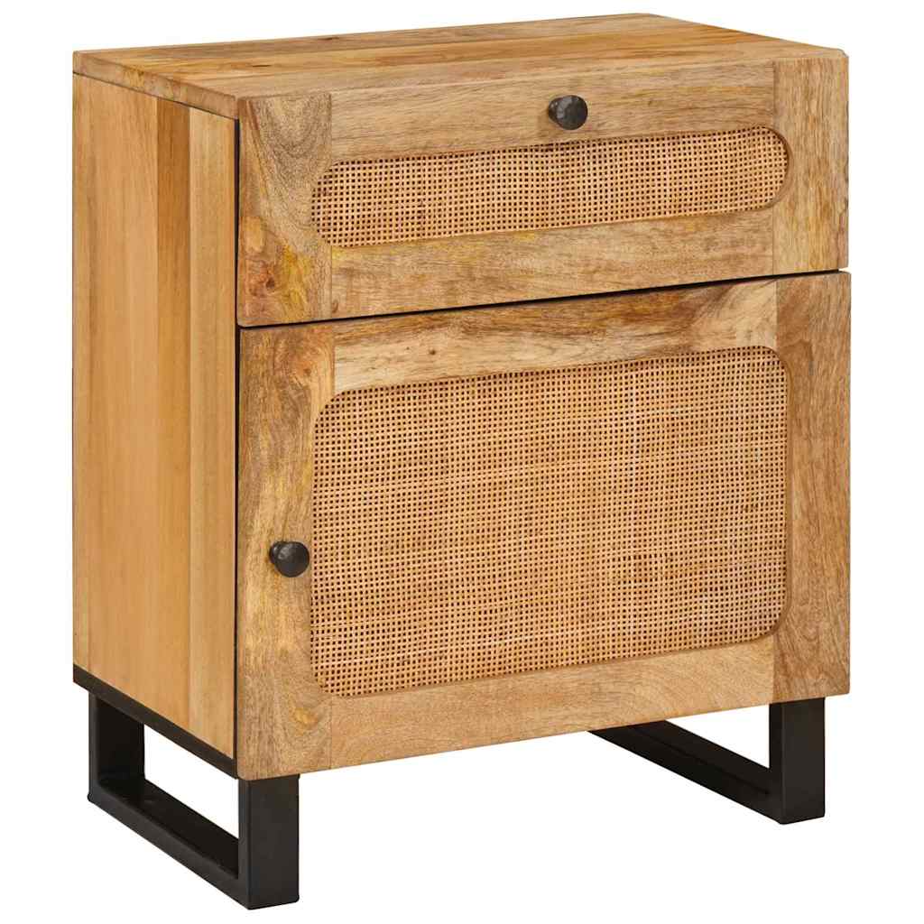 Bedside Cabinet Natural 50 x 33 x 60 cm Solid Mango Wood