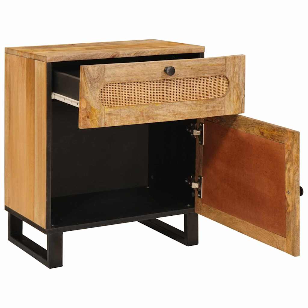 Bedside Cabinet Natural 50 x 33 x 60 cm Solid Mango Wood