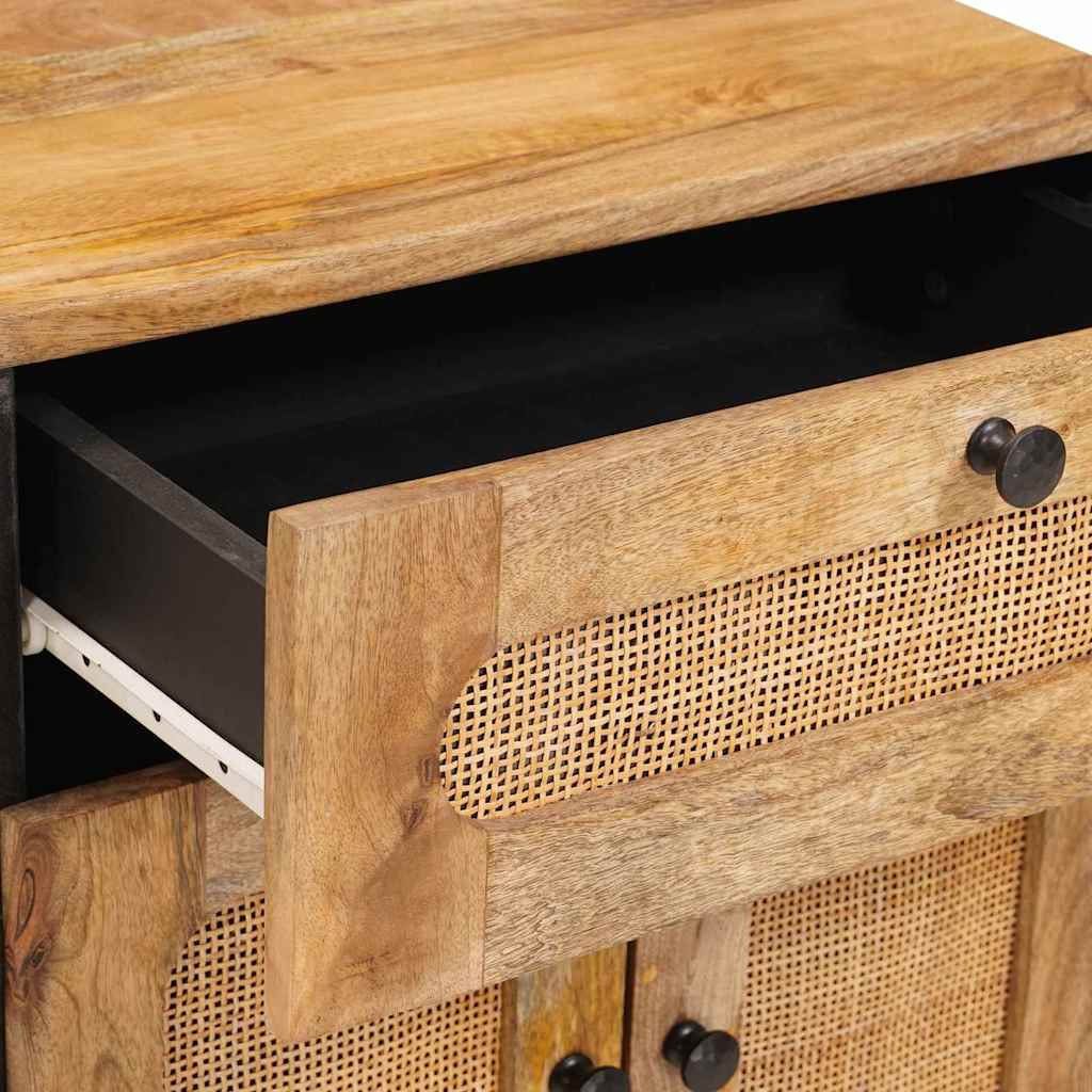 Bedside Cabinet Natural 50 x 33 x 60 cm Solid Mango Wood