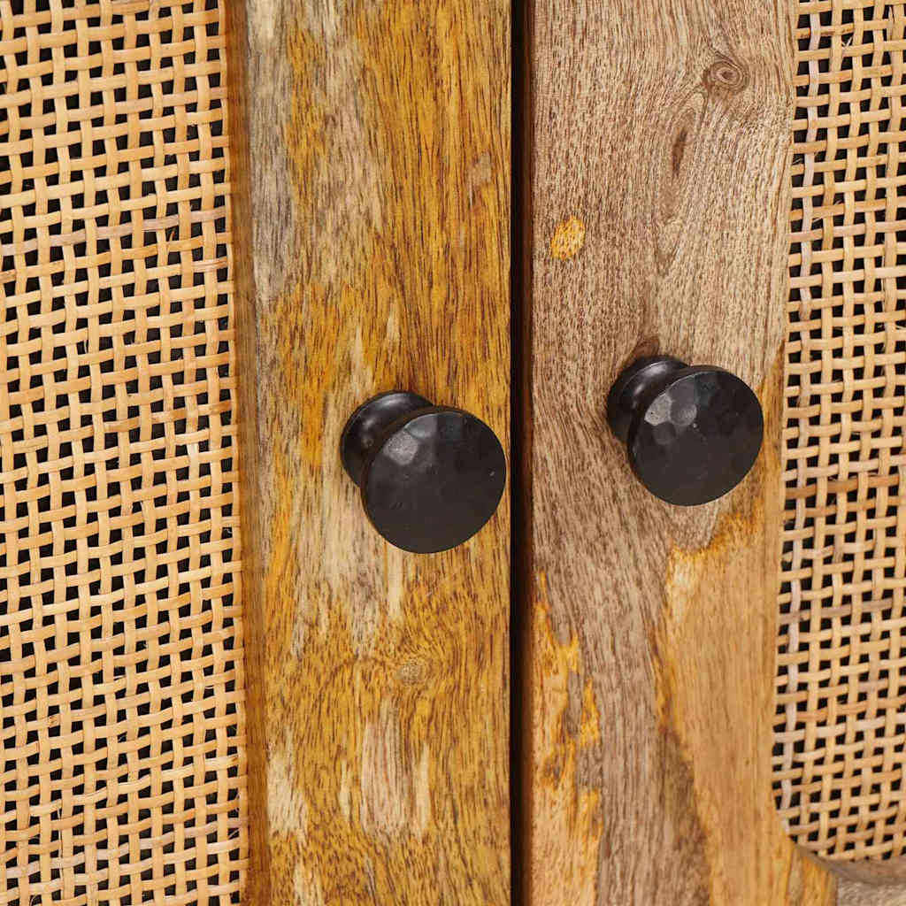 Bedside Cabinet Natural 50 x 33 x 60 cm Solid Mango Wood