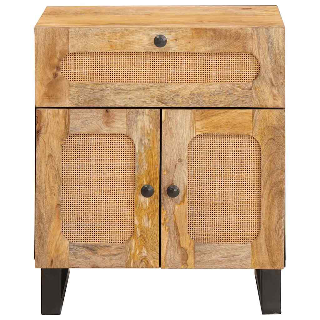 Bedside Cabinet Natural 50 x 33 x 60 cm Solid Mango Wood