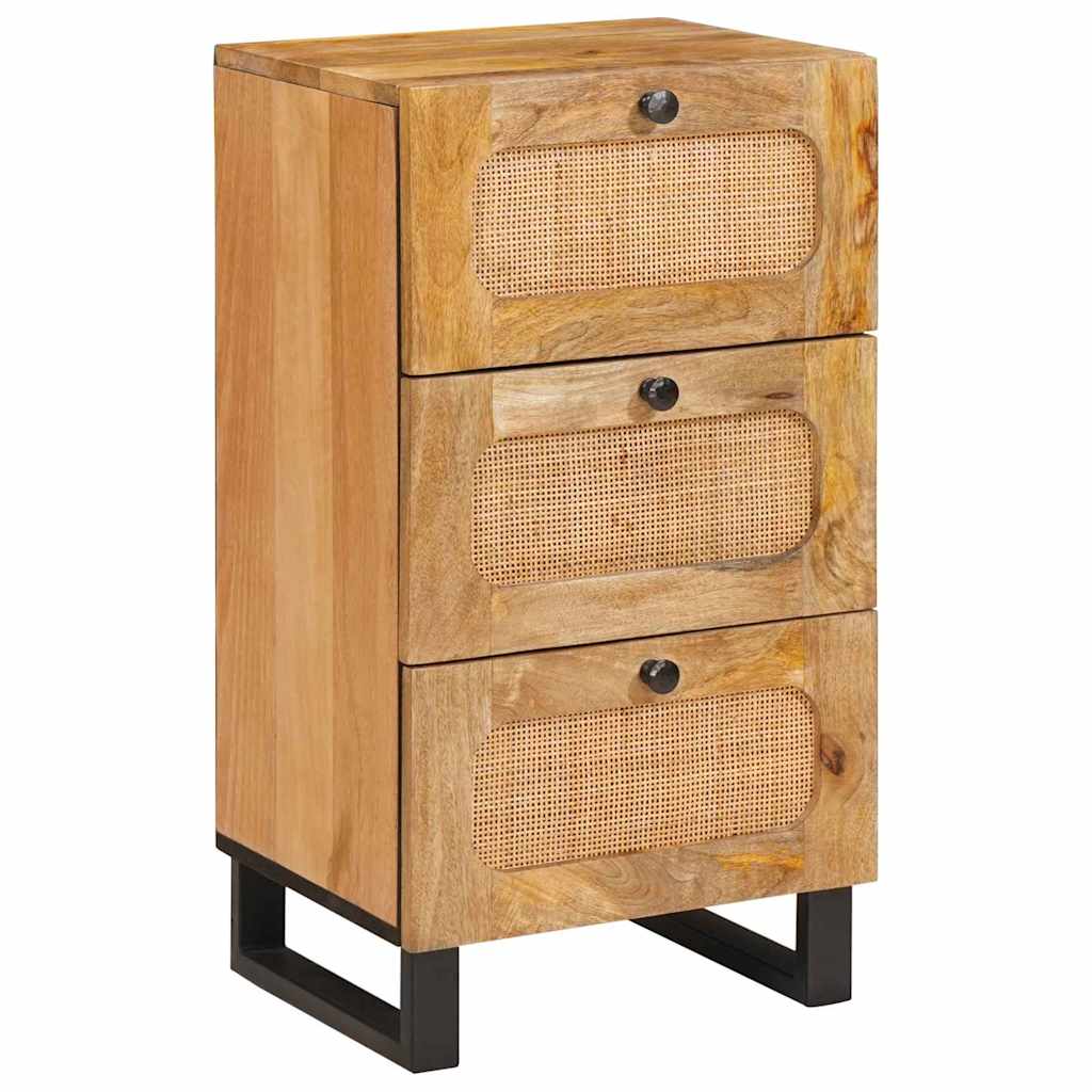 Sideboard with Drawer Brown 40 x 33 x 75 cm Solid Mango Wood